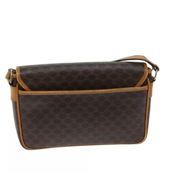 CELINE Macadam Canvas Shoulder Bag PVC Brown - Picture 3 of 16